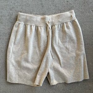 J.Crew drawstring silk blend sweater shorts in heather natural bottoms NWOT